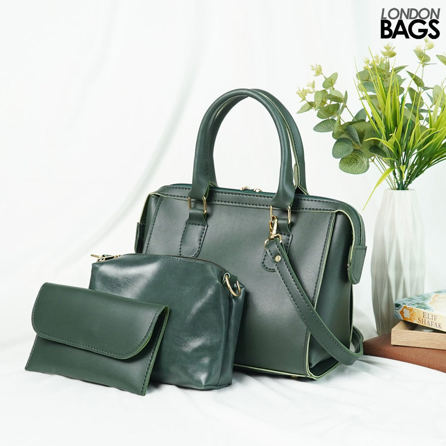 Civic Bag Set of 3 Green