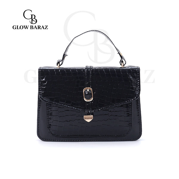 CROCO  Handbag Black