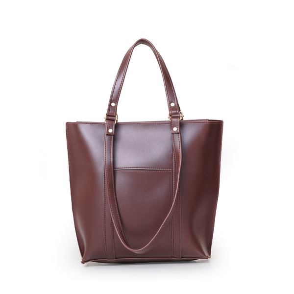 Maroon Double-Handle Tote Bag