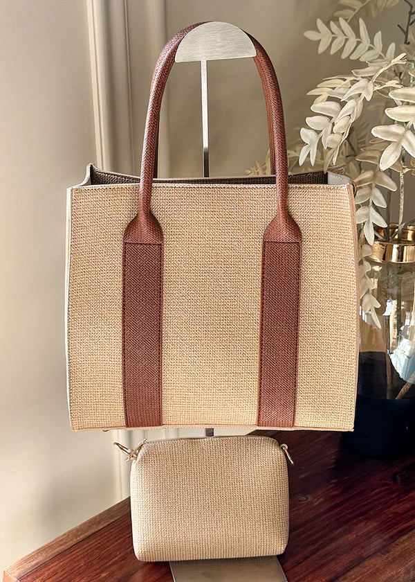 Urban Tote with Pouch - Beige