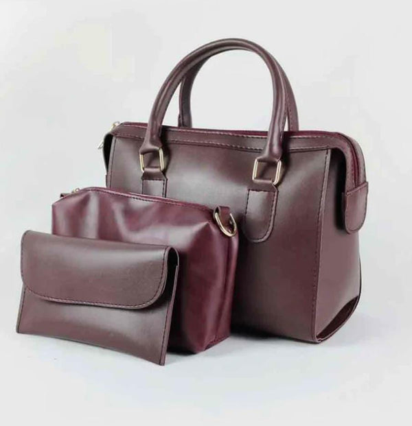 Civic Bag Set of 3 Maroon
