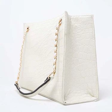 Croco Chain | Shoulder | Black